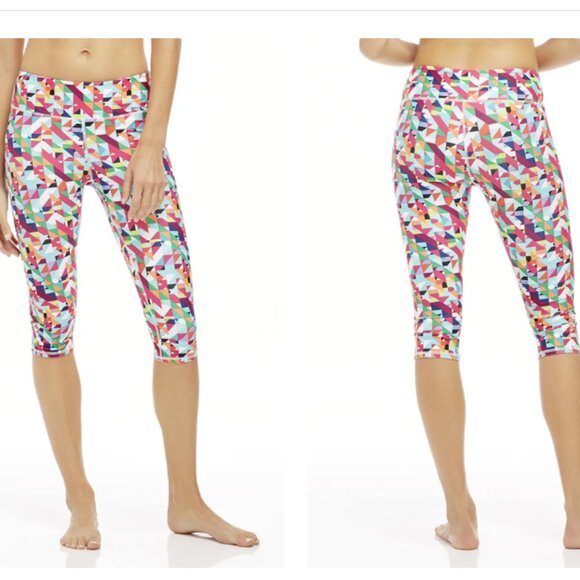 Fabletics Salar Printed PowerHold® Crop Leggings Pixel Print Multi Size Medium - Picture 9 of 9